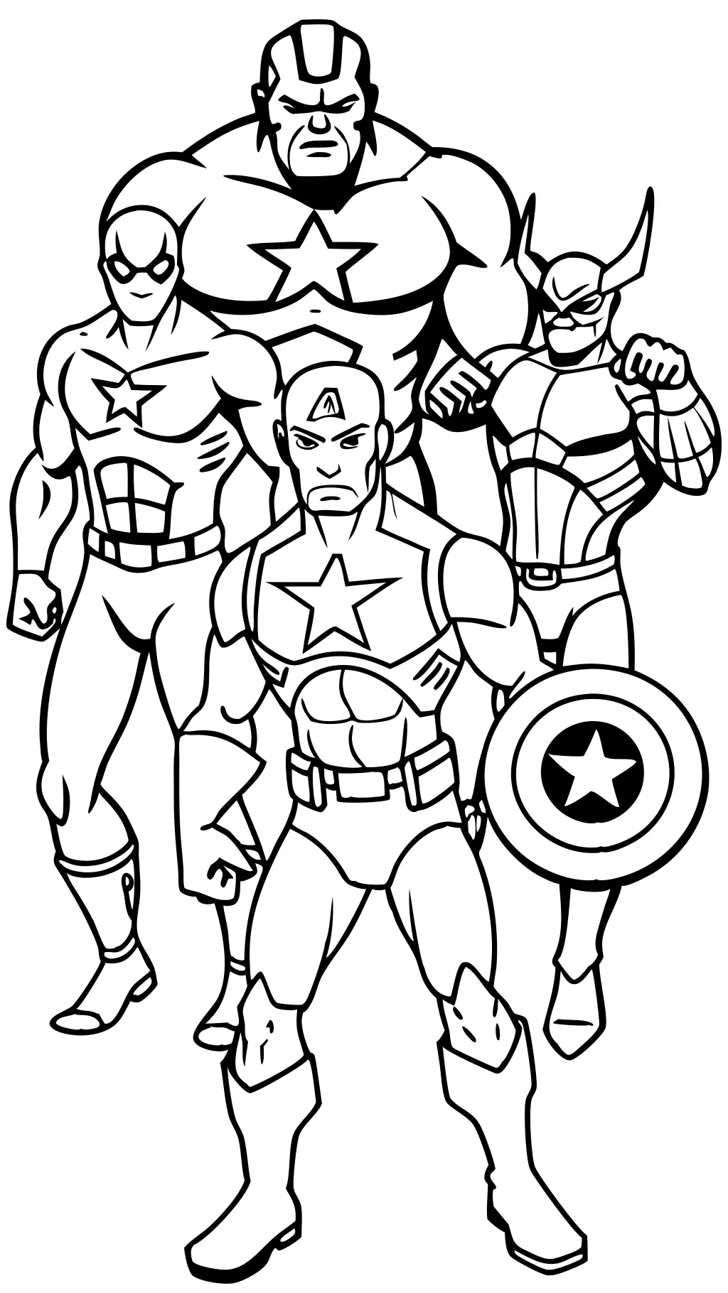 páginas para colorear imprimibles Avengers